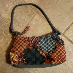 Donna Sharp plaid handbag with matching wallet.